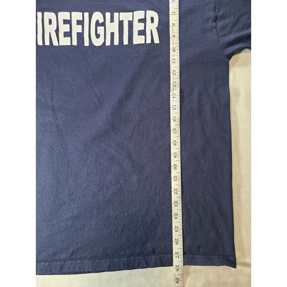 Jerzees Firefighter MDA T-Shirt XL – Blue Cotton Tee #FillTheBoot #CharityWear - Picture 5 of 5